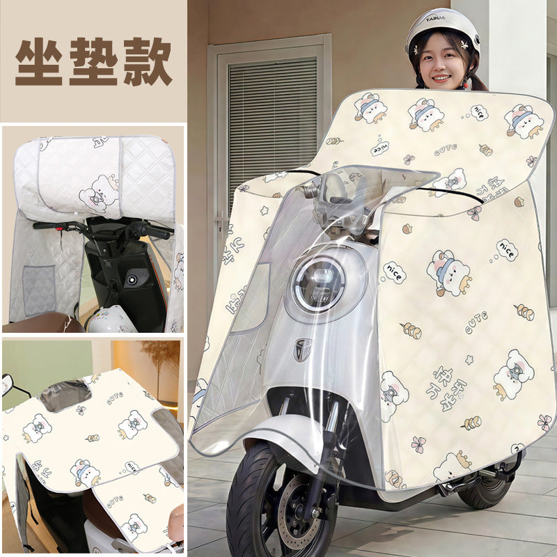 【full body waterproofing】summer electric vehicle windshield cover - sunshade, waterproof, and windproof for electric bikes