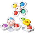 Baby high chair toy - cartoon suction cup spinning top - teething & early education - ages 0-1 year