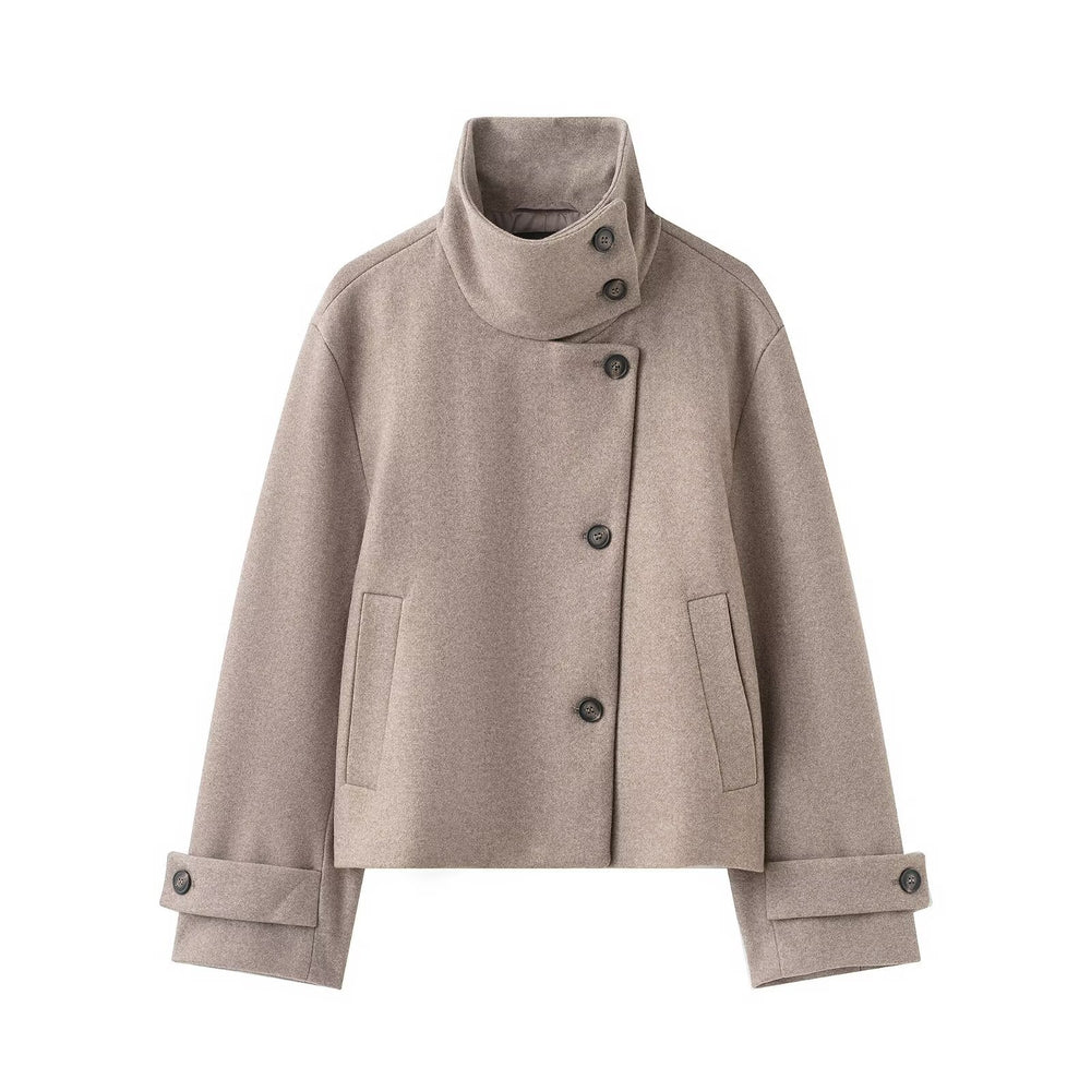 women's wholesale: european and american style  autumn/winter new arrivals - petite casual stand collar jacket/outerwear top