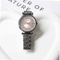 Anima red rhinestone steel band diamond-accented waterproof women's watch - luxury fashion quartz wristwatch with butterfly clasp