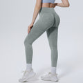 seamless sand-washed yoga pants, high-waisted, tummy-control, butt-lifting, tight-fitting athletic leggings, sweat-wicking and breathable running and fitness pants