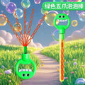 Hand holding smiling face 32-hole bubble wand blowing bubble toy opening five claws large bubble blowing machine toy cross-border popular model