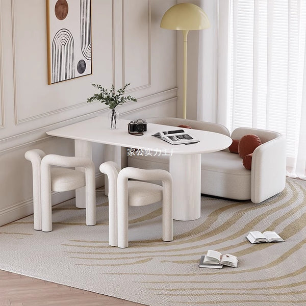 French cream style studio sofa set, beauty salon, wedding shop lounge area, order selection, negotiation table and chair combination