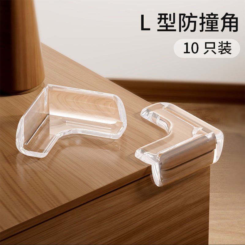 Airbag-style clear corner protectors for kids - anti-collision, anti-bump, protective angles for coffee tables and furniture - soft-packed pvc corner guards, l-shaped