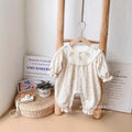 Spring & fall ha princess baby infant clothes fashionable floral romper long sleeves one-piece outing clothes trendy