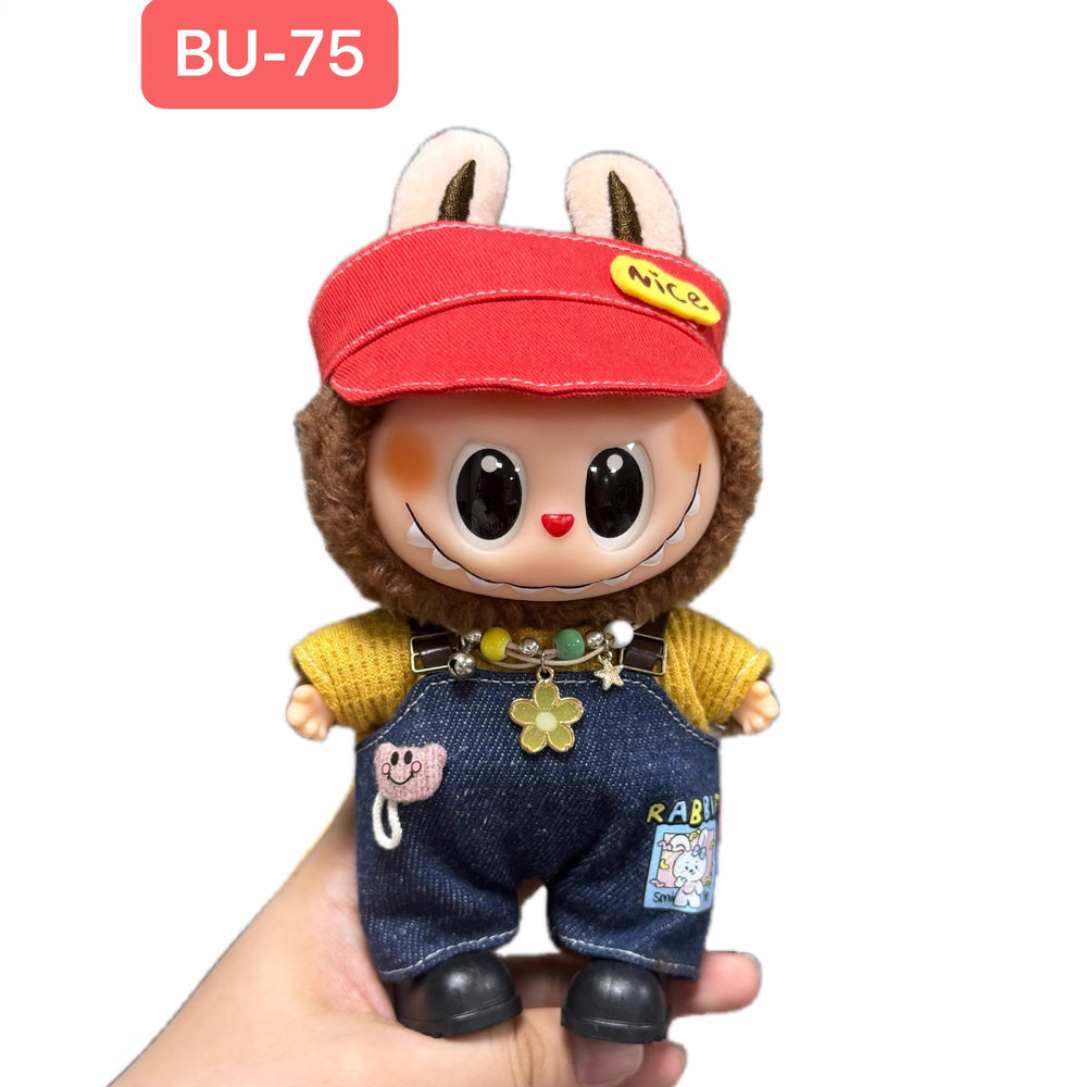 Only clothes best selling labubu baby clothes collection 17cm doll creative outfit suit vinyl doll clothes accessories