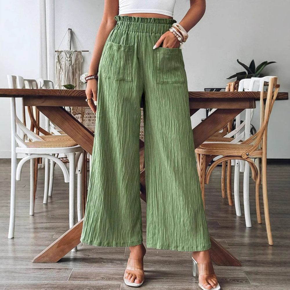 european and american cross-border foreign trade women's clothing independent station shein   pure colorcasualstraight-leg pants