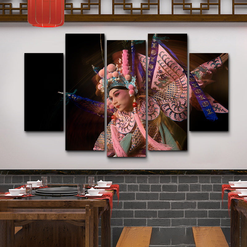 Hotel wall decoration paintings Peking Opera Opera Hua Dan characters hanging paintings Food and beverage restaurants Hot pot restaurants Box wall paintings