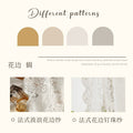 French retro lace sheer curtain, minimalist chic window curtain, no-drill sheer partition curtain, wavy lace curtain decoration