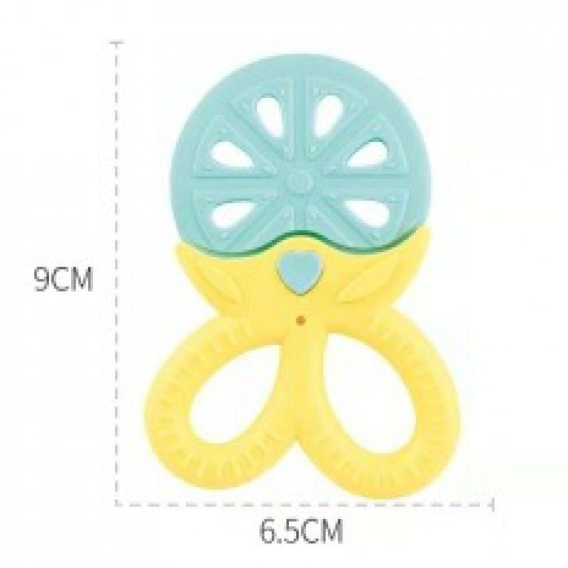 Cross-border  export tooth grinding stick toothpaste baby anti-eating hand soft glue baby mouth desire small mushroom biting glue toy
