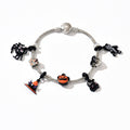 Halloween bracelet wholesale: european and american cartoon, quirky pumpkin & spider, trendy enamel pendant, versatile & stylish bracelet for women