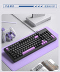 Viewsonic ku127 tri-color mechanical feel keyboard, 98-key layout, wired, universal for office and gaming