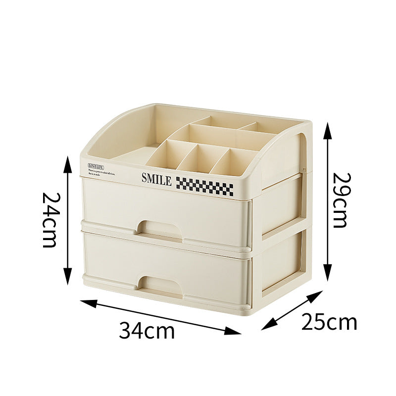Desktop Cosmetics Storage Box Drawer Dust Mask Lipstick Makeup Brush Box Dresser Storage Shelf Cream Wind