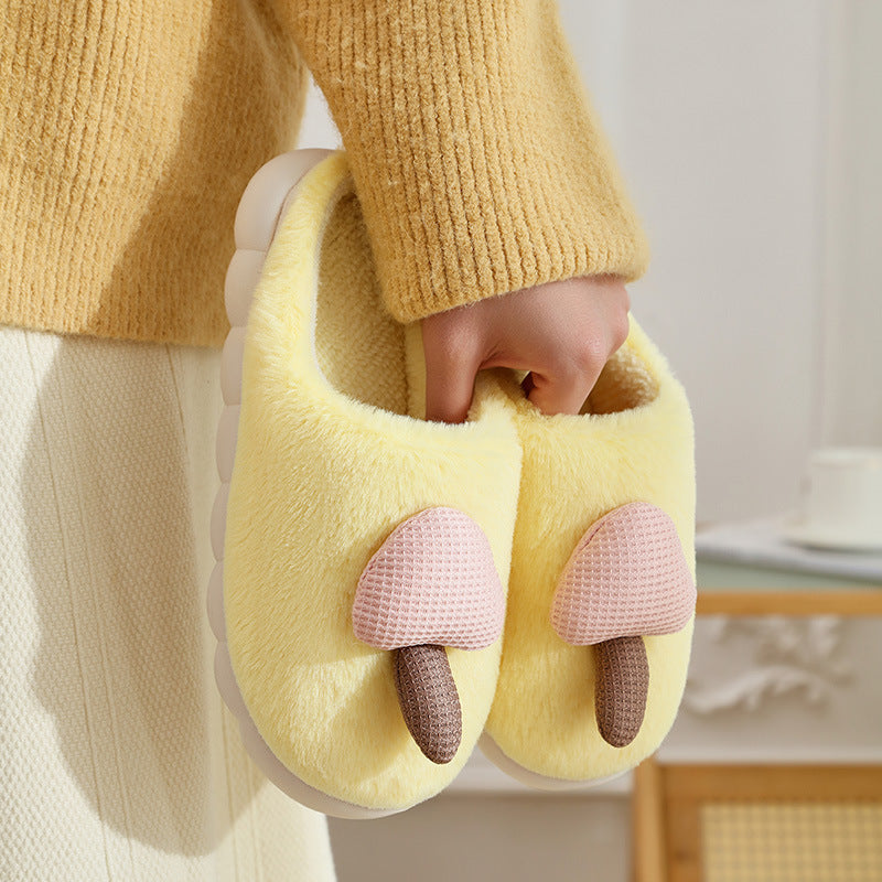Cotton slippers home fashionheattechnew arrival indoor plaidstuffed cotton slippers winterfor homewinter mushroom slippers