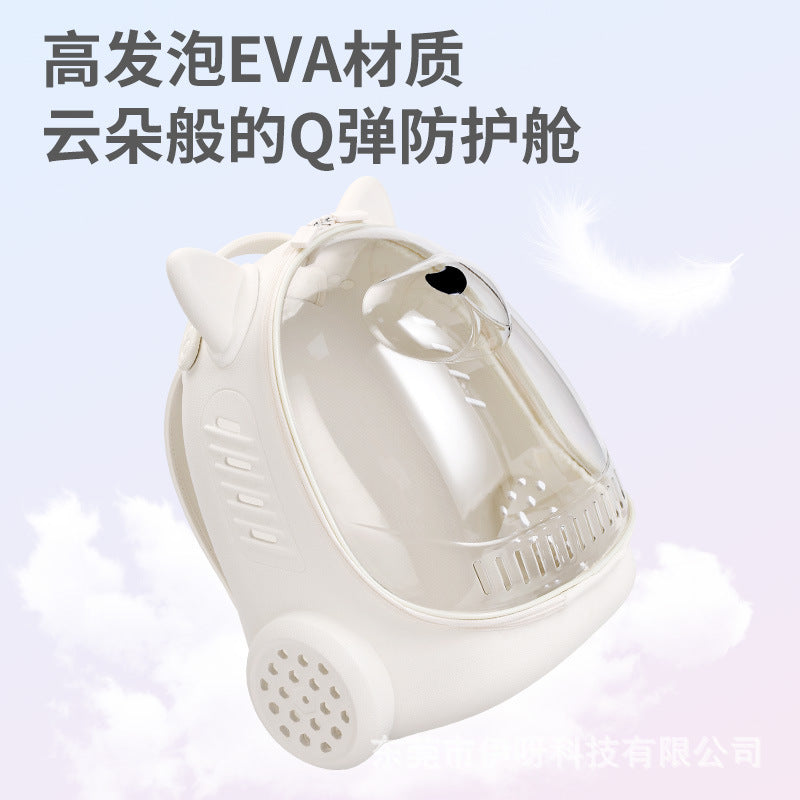 Cat carrier backpack - portable cat backpack space capsule design - large capacity pet travel bag