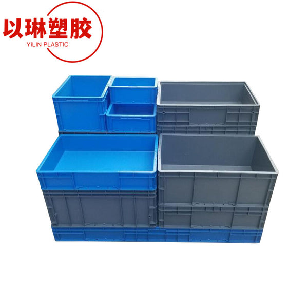 Thickened European standard EU box with lid plastic turnover box auto parts industrial logistics box warehouse workshop transit plastic box