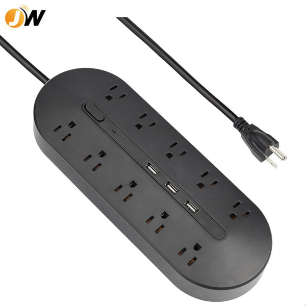Factory OEM US standard 10-hole socket power strip with USB smart socket,  American standard plug-in board