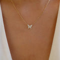 Wholesale butterfly full diamond necklace - new european and american cross-border fashion jewelry, high-end ins style choker necklace for women