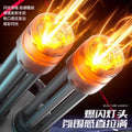 Boys' electric gatling water gun - cool lights, rotating dual-barrel, continuous fire - kids' summer water fight toy