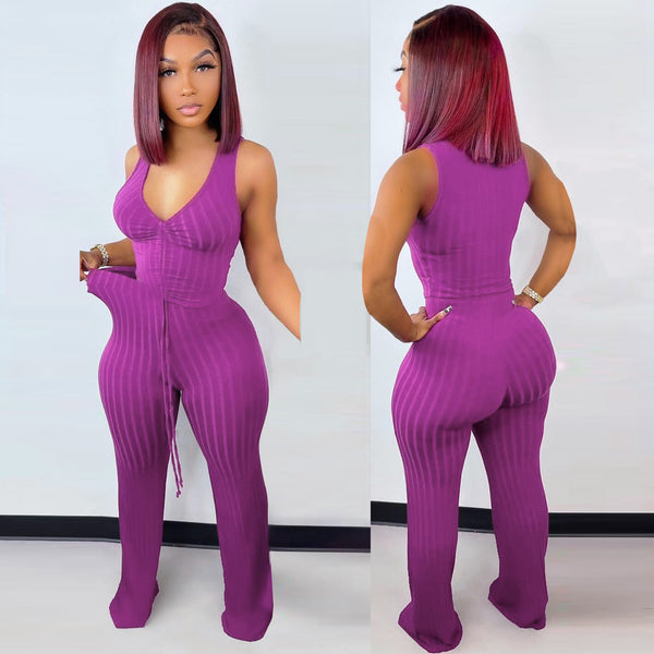 WT2376 European and American sexy straps deep v suspender two-piece set