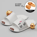 Eva foldable travel cartoon slippers - portable, non-slip disposable slippers for men and women, perfect for travel, business trips, and hotels