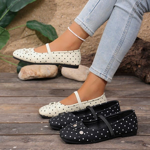 Exportplus size polka dot ballet style mary jane flats women's new arrivalautumoutwear evening shallow mouth women's flats