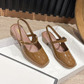 New southeast asian fashionable mary jane shoes, closed-toe sandals, closed-toe high heels, women's retro low-cut flats
