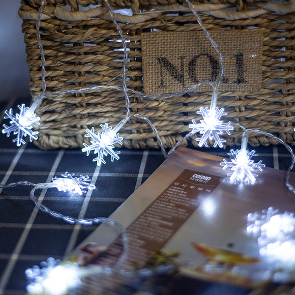 Wholesale Snowflake Light String Gypsy Flash Light Christmas Decoration LED Light String Wedding Festival Small Lantern String Light