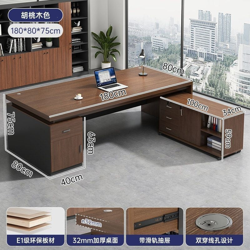 Office desk - minimalist modern manager desk, employee workstation, home computer desk, student study desk, executive desk