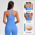 Women's yoga tank top - racerback, built-in bra, perfect for pilates, fitness, and activewear - yg-1007