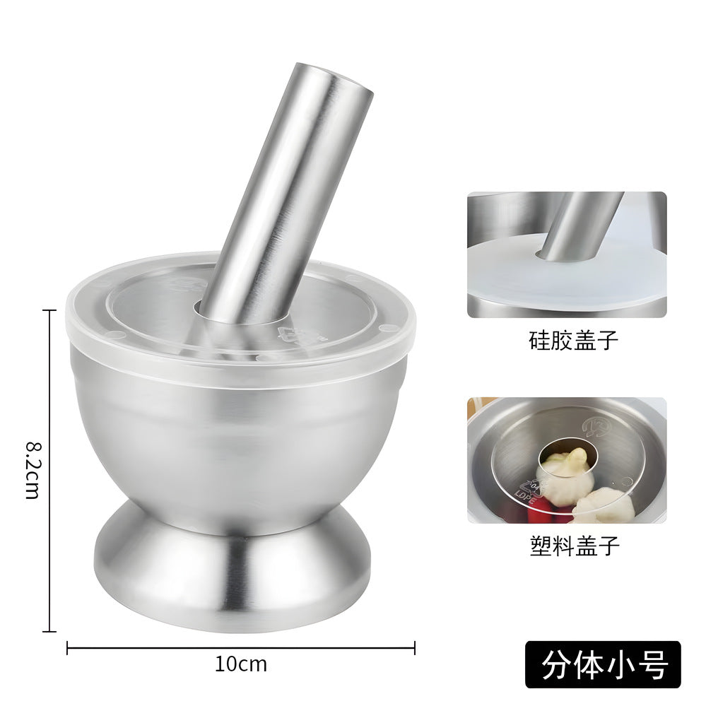 garlic pounder 304 stainless steel kitchen tool garlic pounder pepper grinder with cover manual garlic pounder