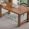 Solid wood desk - rectangular computer desk for bedroom, home office, and study - ideal for middle school students and workspaces