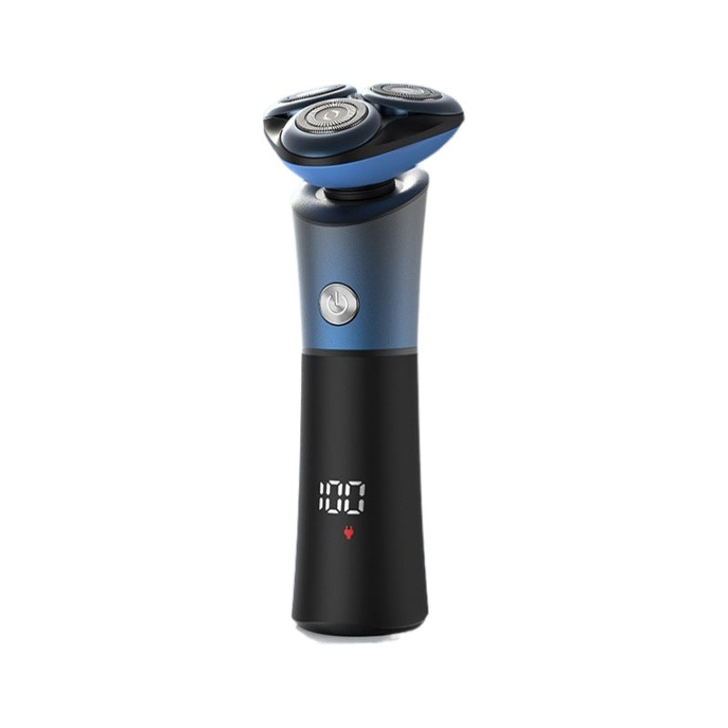 3-in-1 magnetic floating triple-blade electric shaver for men - washable, quick-charge, multi-function razor set