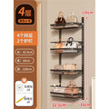No-drill door back organizer, narrow gap wall-mounted multi-tier shelf, bathroom wall storage rack, toilet cabinet side organizer