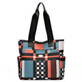 2026 new women's bag large capacity shoulder bag fashionable tote bag color block oxford cloth tote bag mom bag