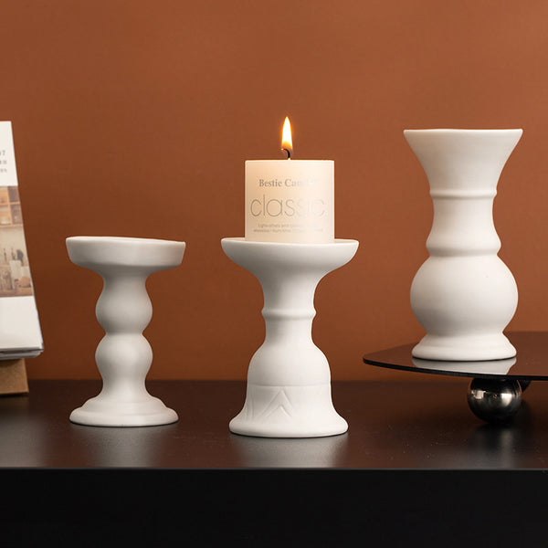 Modern ins ceramic candle holder home creative decoration ornament tabletop candlelight dinner aromatherapy decoration props
