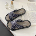 Summer new 2025 premium korean style non-slip women's slippers fashion casual shoes beach crossover sandals wholesale