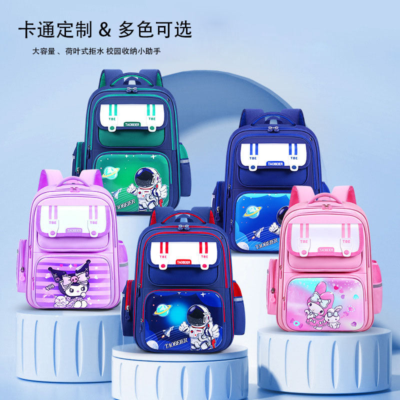 foreign trade schoolbag for primary school girls 1-3-6 grade to reduce the burden of spine protection large capacity kids backpack wholesale
