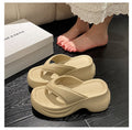 New women's flip-flops: summer outdoor wear, thick sole, minimalist fashion, thong sandals, beach & outdoor sandals - cross-border wholesale