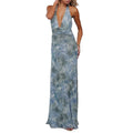 european and american export women's clothing - summer maxi dress - fashionable vacation polka dot v-neck dress