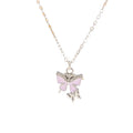 2024 new cross-border e-commerce jewelry: versatile diamond-studded butterfly pendant women's alloy rabbit necklace - wholesale
