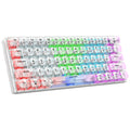 Dazzling silver fox k30 transparent wired mechanical keyboard - hot-swappable, customizable, illuminated, for office, gaming, and esports - transparent keycaps