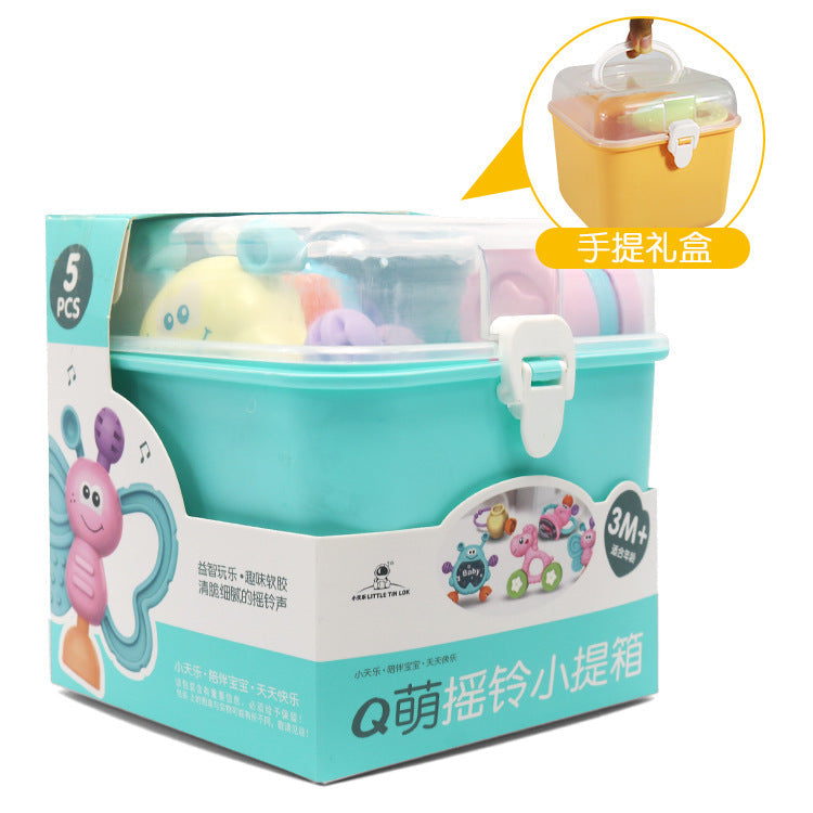 Baby Toys 3-6-12 Months Educational Storage Box Hand Rattle Newborn Toddler Toothpaste Baby 0-1 Years Old Toothpaste