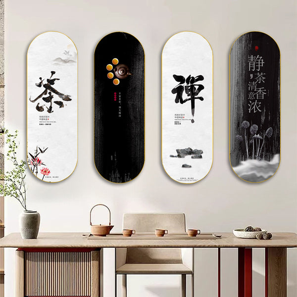 Tea room wall decoration painting tea ceremony zen personality tea shop tea house hanging painting study teahouse teahouse wall mural