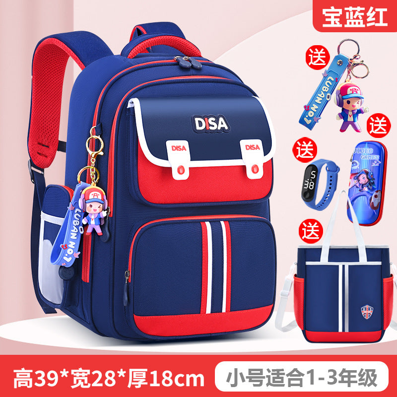 Schoolbag for boys and primary school students 2026 new arrival for grades 1, 2, 3 to 6, boys and girls, lightweight kids spine protection and burden reduction