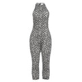 European and american style  autumn  new arrival: unique streetwear trendy printed sleeveless bodycon backless jumpsuit for women