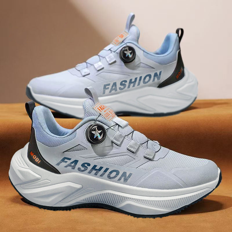 Men's athletic shoes - 2026 new summer collection: youth-friendly, rotating buckle, soft sole, shock-absorbing, ultra-lightweight casual running shoes for students