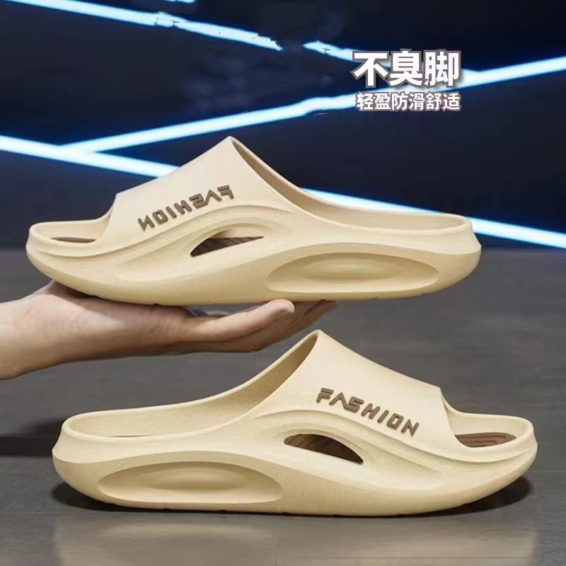 New men's athletic slippers: summer fashion, couple's thick-soled indoor/outdoor trendy slides - super comfortable, beach-ready sandals