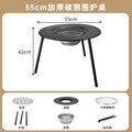 Outdoor bbq grill & tea brewing set - portable, detachable, smokeless patio bbq table - electric & charcoal dual-use grill