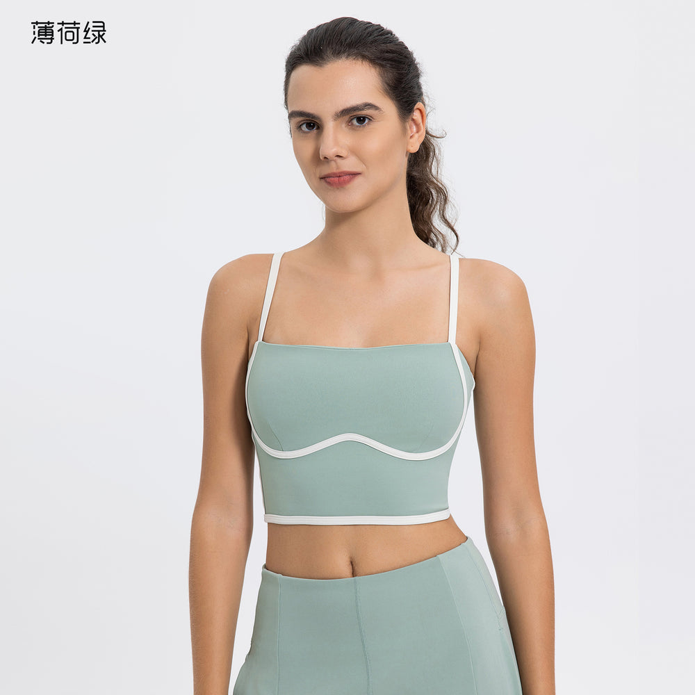 New color block adjustable sports tank top - high elasticity, breathable yoga top - women's summer fitness top dss114